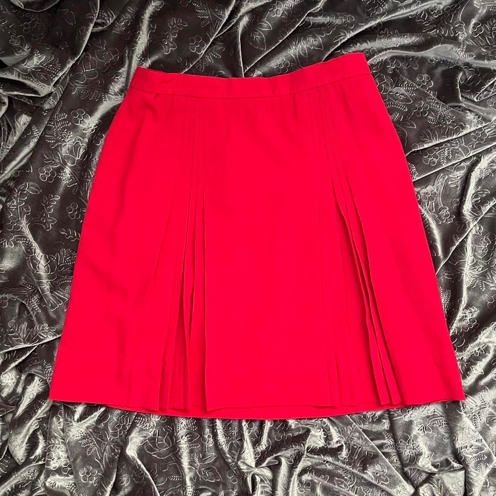 Vintage cherry red pleated skirt